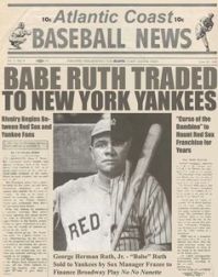 Image result for babe ruth red sox yankees trade